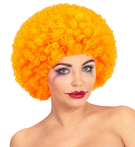e-carnavalskleding-SYK Clownspruik krulletjes oranje