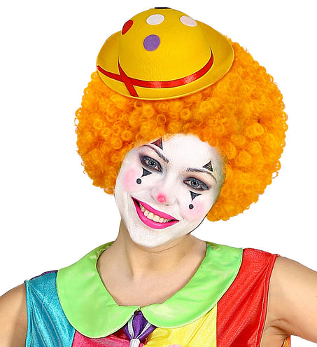 e-carnavalskleding-SYK Clownspruik krulletjes oranje
