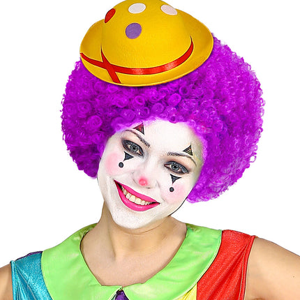 e-carnavalskleding-SYK Clownspruik krulletjes paars