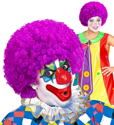 e-carnavalskleding-SYK Clownspruik krulletjes paars