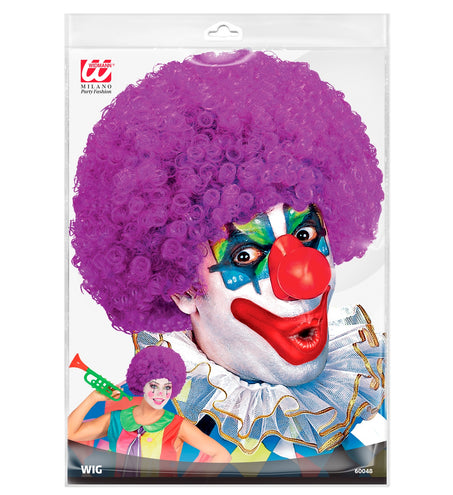 e-carnavalskleding-SYK Clownspruik krulletjes paars