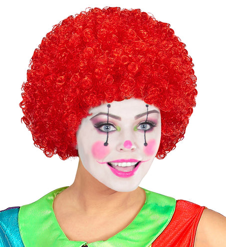 e-carnavalskleding-SYK Clownspruik krulletjes rood