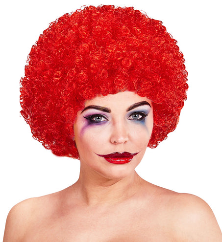 e-carnavalskleding-SYK Clownspruik krulletjes rood