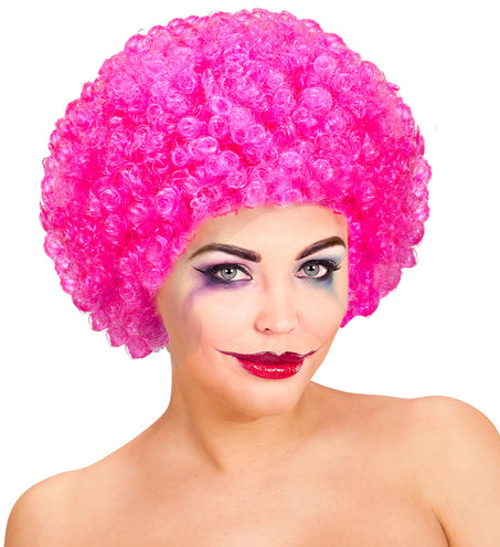 e-carnavalskleding-SYK Clownspruik krulletjes roze