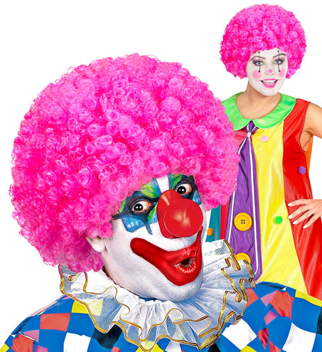 e-carnavalskleding-SYK Clownspruik krulletjes roze