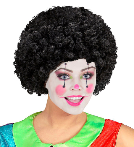e-carnavalskleding-SYK Clownspruik krulletjes zwart