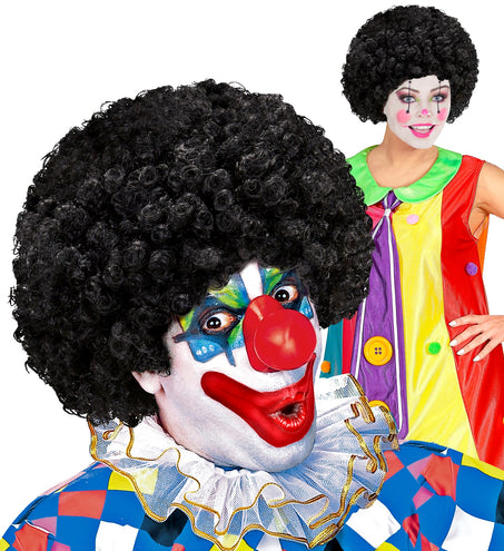 e-carnavalskleding-SYK Clownspruik krulletjes zwart