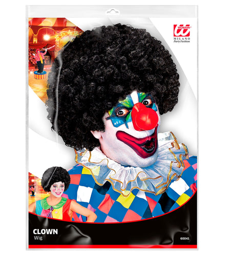 e-carnavalskleding-SYK Clownspruik krulletjes zwart