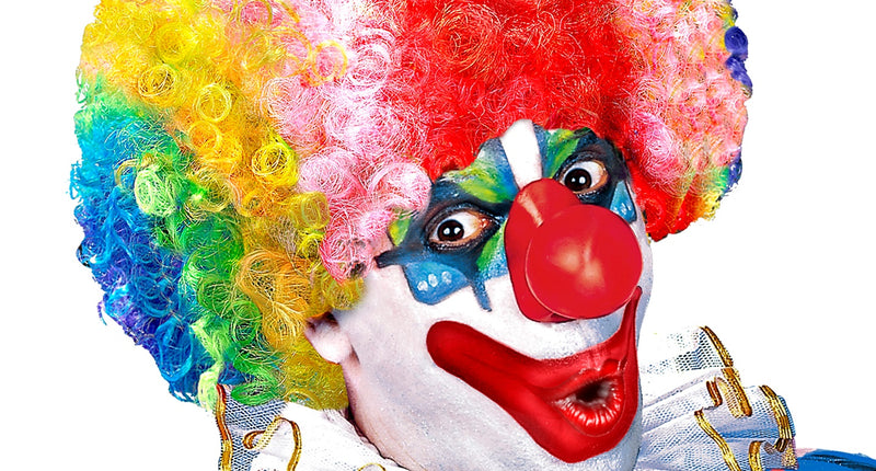 e-carnavalskleding-SYK Clownspruik regenboog