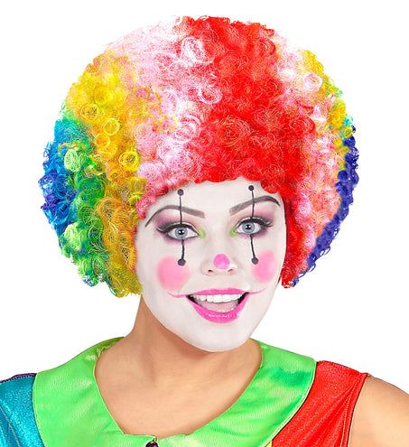 e-carnavalskleding-SYK Clownspruik regenboog