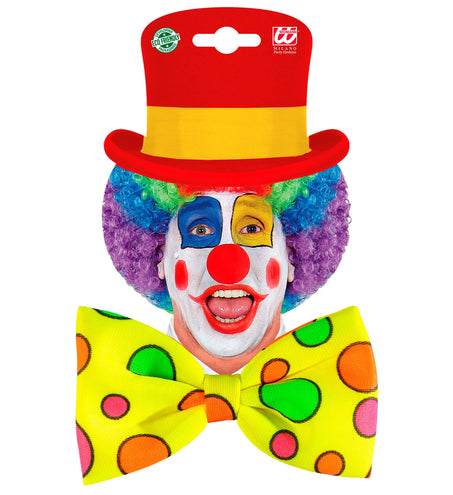 e-carnavalskleding-SYK Clownsstrik geel met bollen