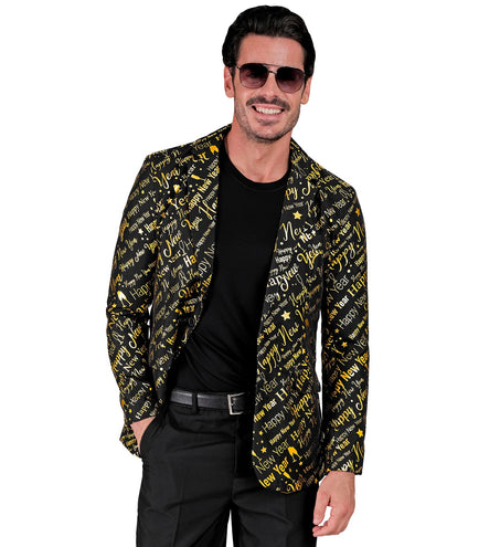 e-carnavalskleding-SYK Colbert happy new year gold