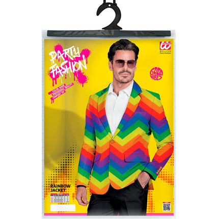 e-carnavalskleding-SYK Colbert regenboog unixex Ella