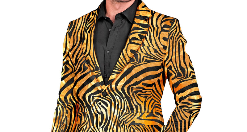 e-carnavalskleding-SYK Colbert zebra gold