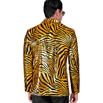 e-carnavalskleding-SYK Colbert zebra gold