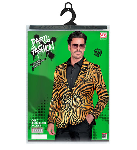 e-carnavalskleding-SYK Colbert zebra gold