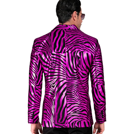 e-carnavalskleding-SYK Colbert zebra pink