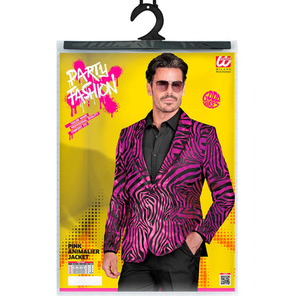 e-carnavalskleding-SYK Colbert zebra pink