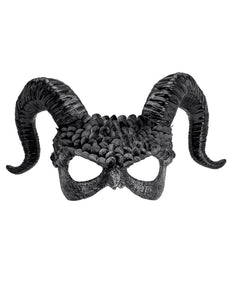 e-carnavalskleding-SYK Commedia dell'arte duivelsmasker ram zwart/ grijs