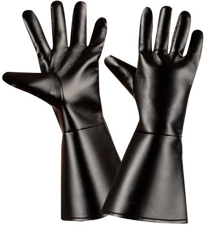 e-carnavalskleding-SYK Cowboy handschoenen lederlook zwart