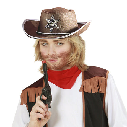 e-carnavalskleding-SYK Cowboy hoed kinderen bruin