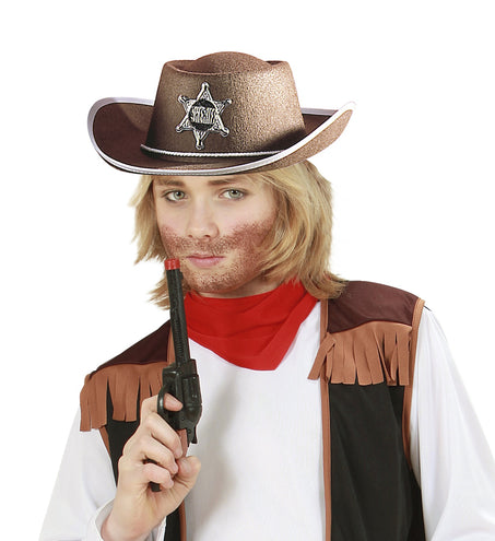 e-carnavalskleding-SYK Cowboy hoed kinderen bruin
