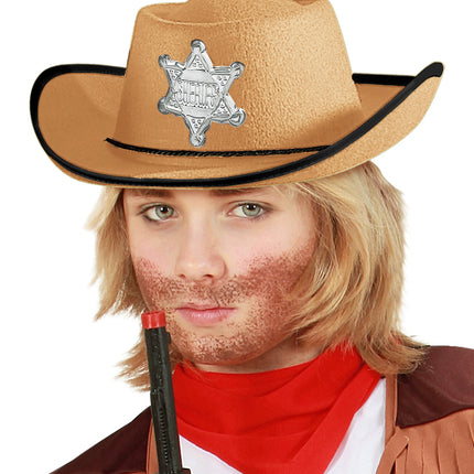 e-carnavalskleding-SYK Cowboy hoed kinderen lichtbruin