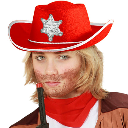 e-carnavalskleding-SYK Cowboy hoed kinderen rood