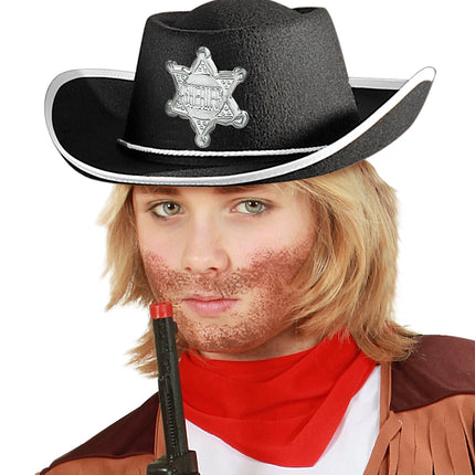 e-carnavalskleding-SYK Cowboy hoed kinderen zwart