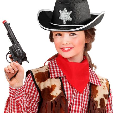 e-carnavalskleding-SYK Cowboy hoed kinderen zwart