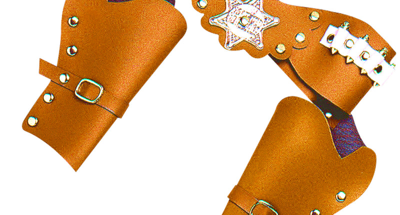 e-carnavalskleding-SYK Cowboy holster bruin dubbel luxe