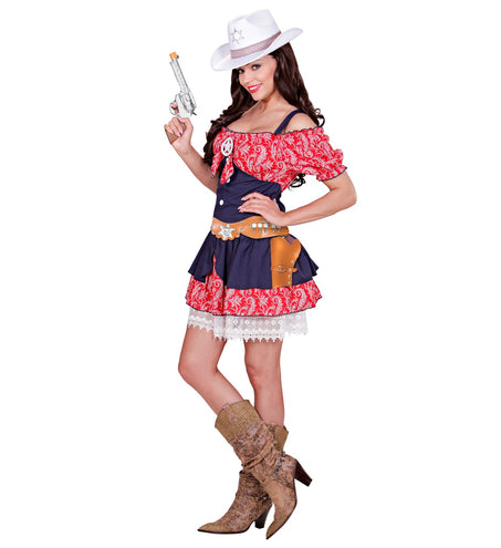 e-carnavalskleding-SYK Cowboy holster bruin dubbel luxe