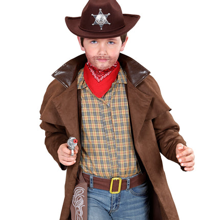 e-carnavalskleding-SYK Cowboy pistool met holster bruin