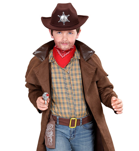 e-carnavalskleding-SYK Cowboy pistool met holster bruin