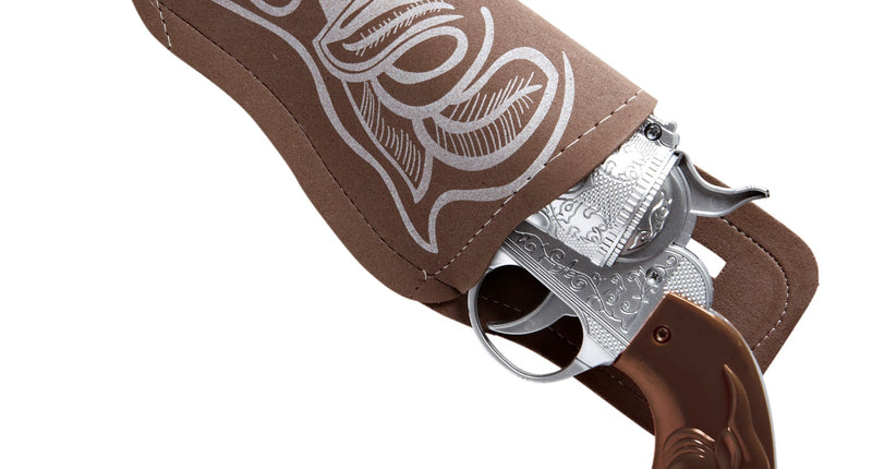e-carnavalskleding-SYK Cowboy pistool met holster bruin