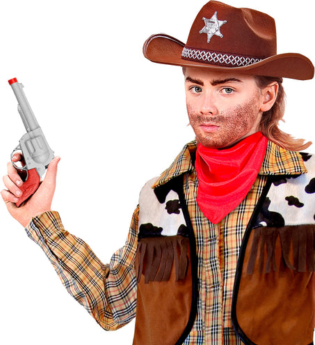 e-carnavalskleding-SYK Cowboy pistool zilver plastic