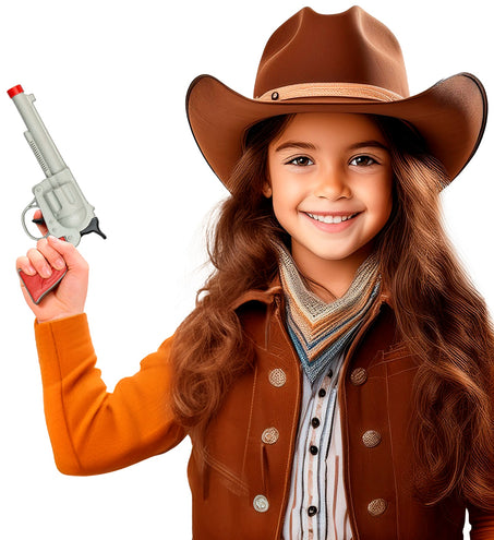 e-carnavalskleding-SYK Cowboy pistool zilver plastic