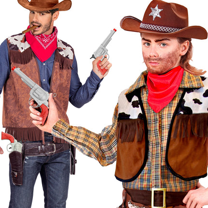 e-carnavalskleding-SYK Cowboy pistool zilver plastic