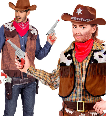 e-carnavalskleding-SYK Cowboy pistool zilver plastic