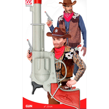 e-carnavalskleding-SYK Cowboy pistool zilver plastic
