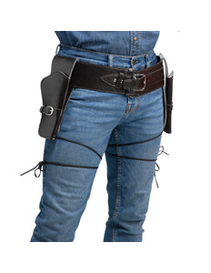 e-carnavalskleding-SYK Cowboy riem deluxe met 2 holsters