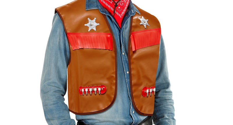 e-carnavalskleding-SYK Cowboy vest bruin