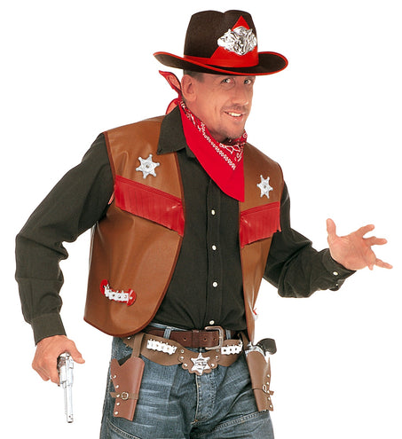 e-carnavalskleding-SYK Cowboy vest bruin