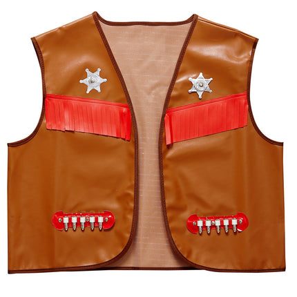 e-carnavalskleding-SYK Cowboy vest bruin