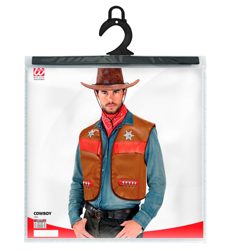 e-carnavalskleding-SYK Cowboy vest bruin