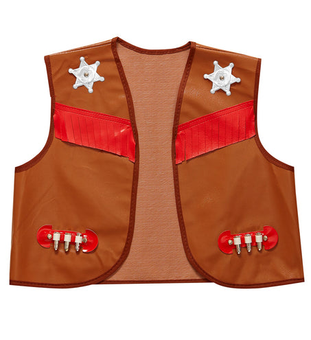 e-carnavalskleding-SYK Cowboy vest bruin kinderen