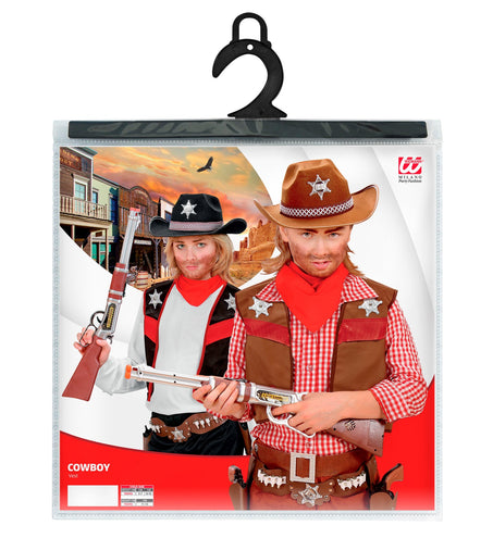 e-carnavalskleding-SYK Cowboy vest bruin kinderen