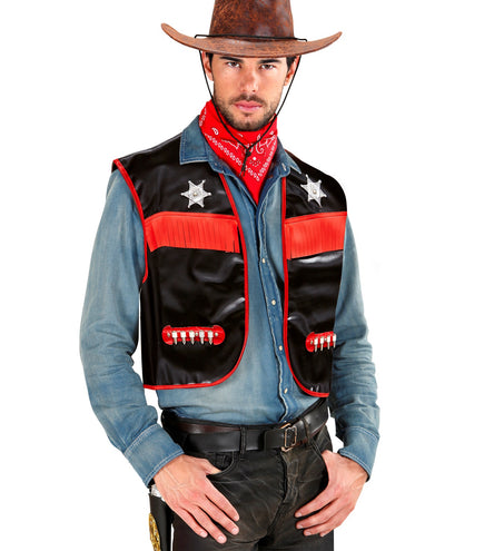 e-carnavalskleding-SYK Cowboy vest zwart