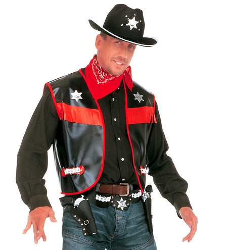 e-carnavalskleding-SYK Cowboy vest zwart
