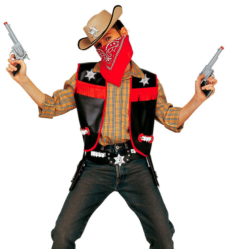 e-carnavalskleding-SYK Cowboy vest zwart kinderen